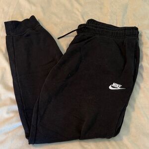 Nike Black Me  Fleece Joggers with White Swoosh
